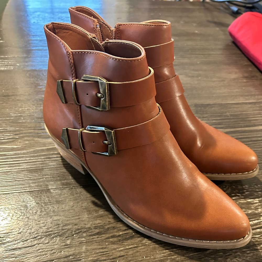 Brown Leather Ankle Boots